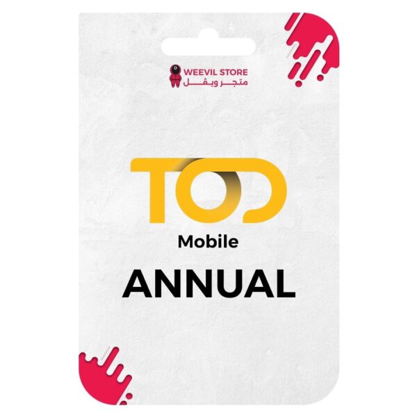 اشتراك تود TOD الباقة الشاملة مدة  سنة – يعمل فالسعودية ابطال اسيا والدوريات الكبرى